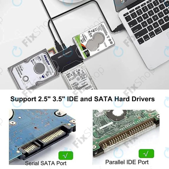 Adaptateur USB 3.0 vers SATA / IDE pour HDD/SSD 2.5" et 3.5" et lecteurs optiques