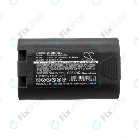 Batterie pour Dymo Labelmanager, Rhino, 1600mAh, Li-Ion, 7.4V, S0895840, HQ