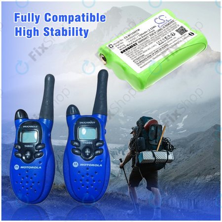 Batterie pour Motorola Talkabout T280, T200, T82, T82 Extreme, 700mAh, Ni-MH, 3.6V, HKNN4002A, HQ