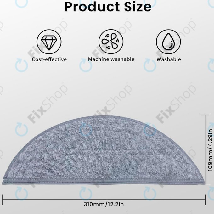 Chiffon de vadrouille, 2 pièces pour Xiaomi Roborock Saros 10