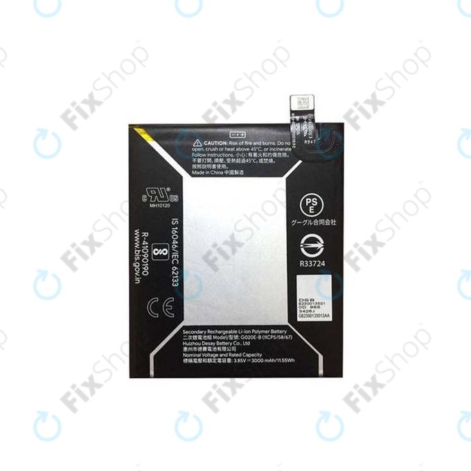 Google Pixel 3a - Batterie G020E-B 3000mAh - G823-00105-01 Genuine Service Pack