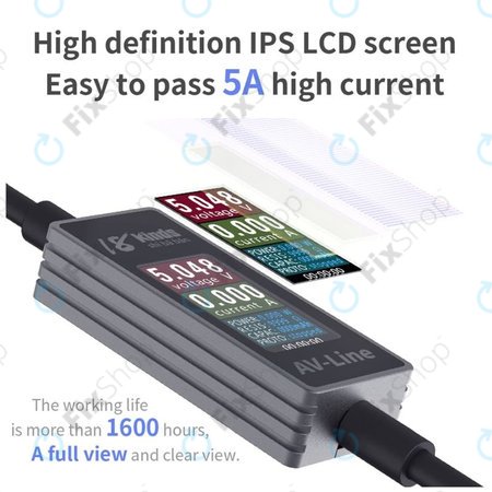 AV-Line - Câble de chargement à détection intelligente (Lightning - USB-A)
