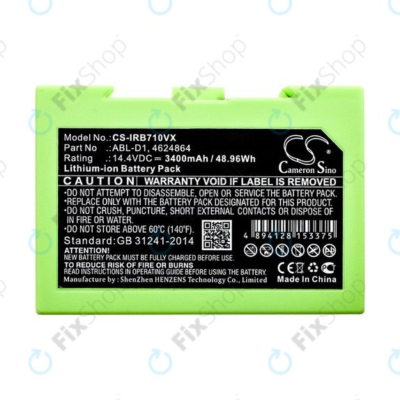iRobot Roomba e-series, i-series - Batterie ABL-D1, 4624864, ABL-D2 3400mAh HQ