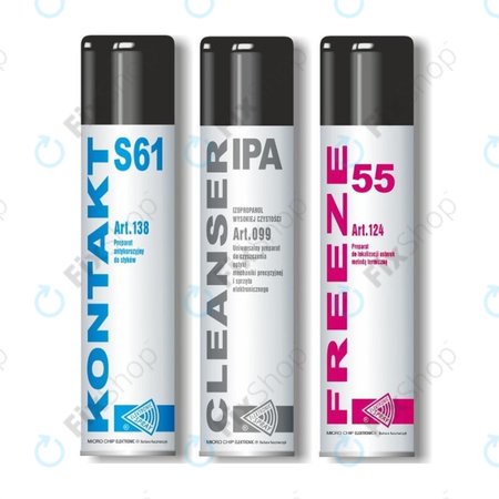 Micro Chip Elektronic - Kit de sprays - 3x600ml