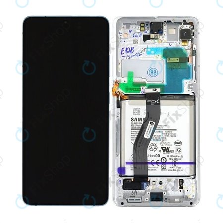 Samsung Galaxy S21 Ultra G998B - Écran LCD + Écran tactile + Cadre + Batterie (Phantom Silver) - GH82-24591B, GH82-24925B Genuine Service Pack