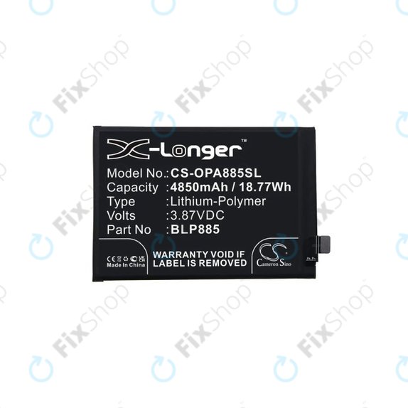 Oppo A96 CPH2333 - Batterie BLP885 4850mAh HQ