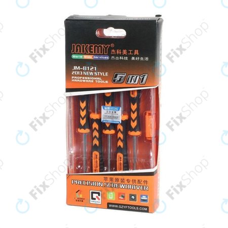 Jakemy JM-8121 - Jeu de tournevis pour appareils Apple et Samsung 5 en 1
