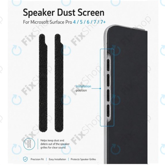 Grille anti-poussière pour haut-parleur pour Microsoft Surface Pro 4/5/6/7/7+