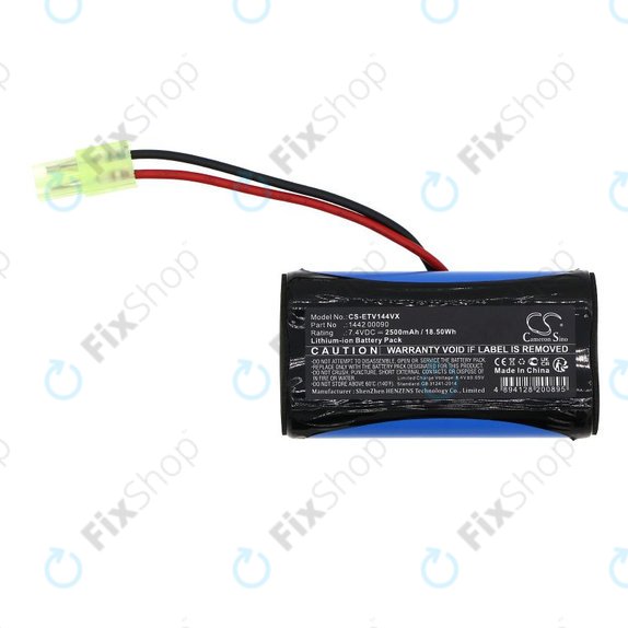 Batterie pour ETA Verto 1442, 2500mAh, Li-Ion, 7.4V, 1442 00090, HQ