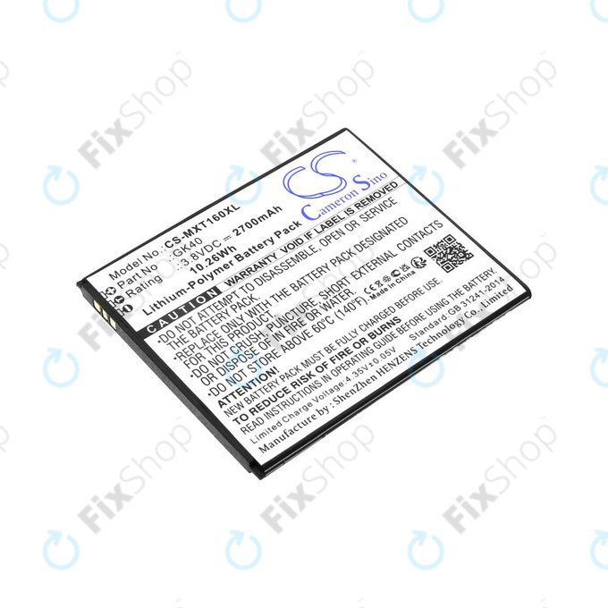 Batterie pour Motorola Moto E4 XT1761, 2700mAh, Li-Pol, 3.8 V, GK40, HQ