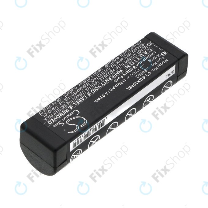 Batterie pour Shure GLXD1, 2, MXW2, 1100mAh, Li-Ion, 3.7V, SB902, HQ