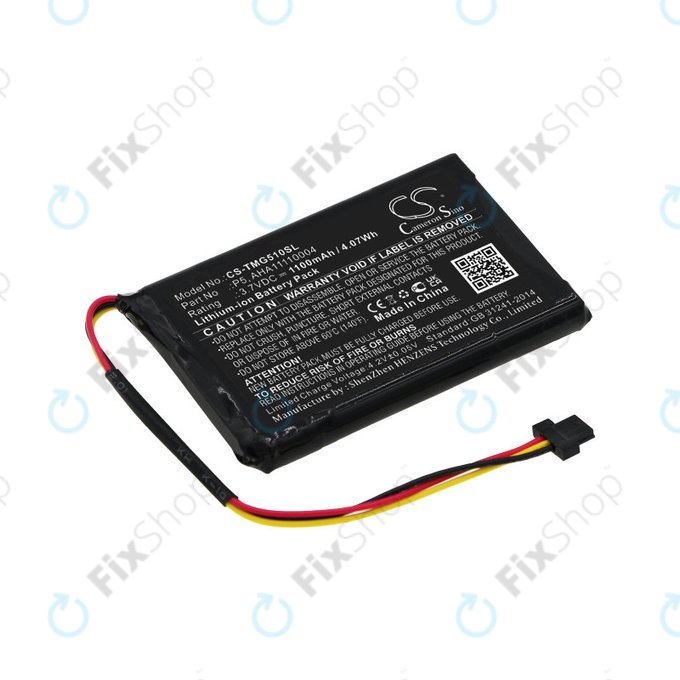 Batterie pour TomTom Go 510, 1100mAh, Li-Ion, 3.7V, AHA11110004, HQ
