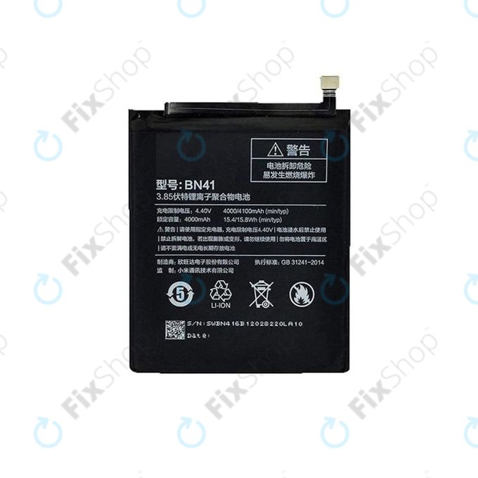 Xiaomi Redmi Note 4 MTK - Batterie BN41 4100mAh