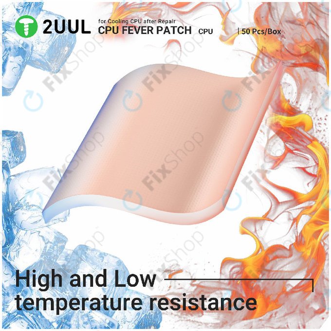 Pad thermique pour CPU, refroidissement, 2UUL SC09, 17x15x1.5mm