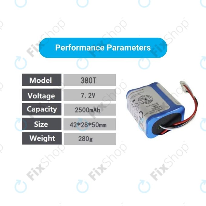 iRobot Braava 2000, 300, 380, 380T, 381, 390, Mint 5200, Mint Plus 5200, Proscenic JOJO Professional - Batterie GPRHC202N026, 4409709, W206001001399 Ni-MH 2500mAh