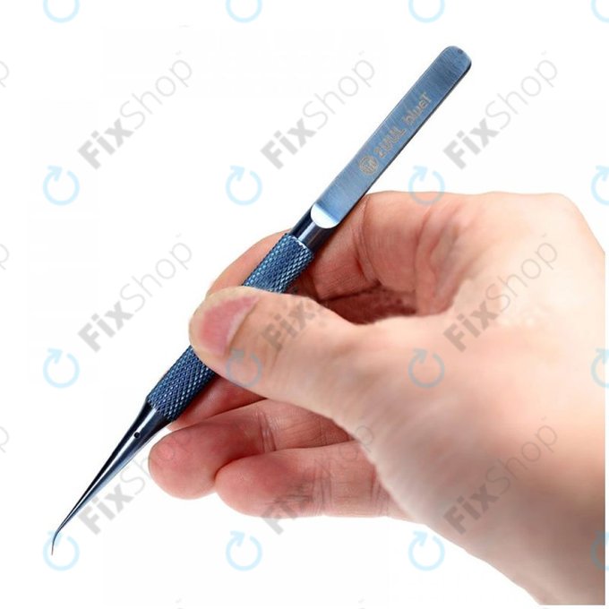 2UUL Tête incurvée BlueT – Pince à épiler en alliage de titane pour un saut de fil précis (0,1 mm)