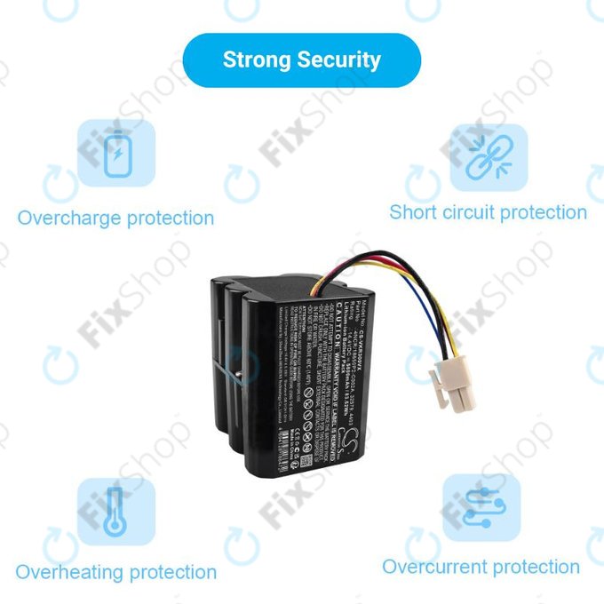 Vorwerk Kobold VR300, Folletto VR300 - Batterie 32579, 4403, 4NCR/18650P2-C002A Li-Ion 14.4V 5800mAh HQ