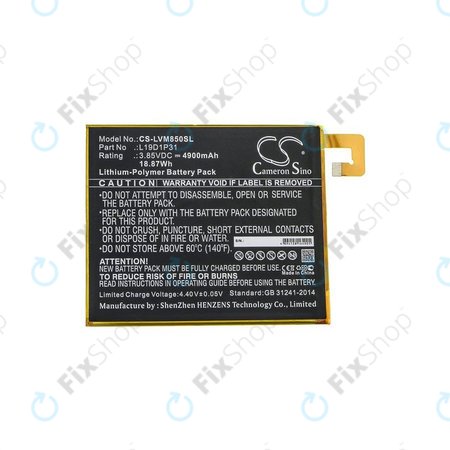 Lenovo Tab M8 - Batterie L19D1P31 4900mAh HQ