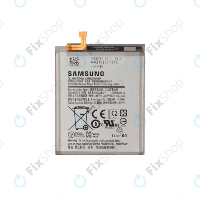 Samsung Galaxy A20e A202F - Batterie EB-BA202ABU 3000mAh - GH82-20188A Genuine Service Pack