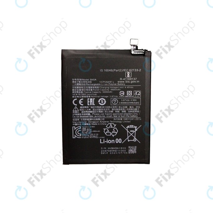 Xiaomi Poco M3 Pro, Redmi 10 (2022) - Batterie BN5A 5000mAh