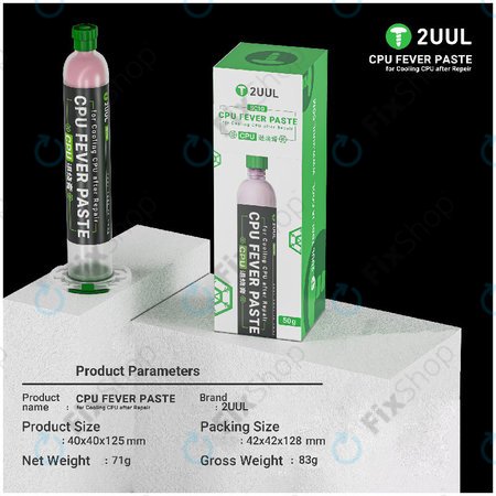 Pâte thermique pour CPU, refroidissement, 2UUL SC10, 50g
