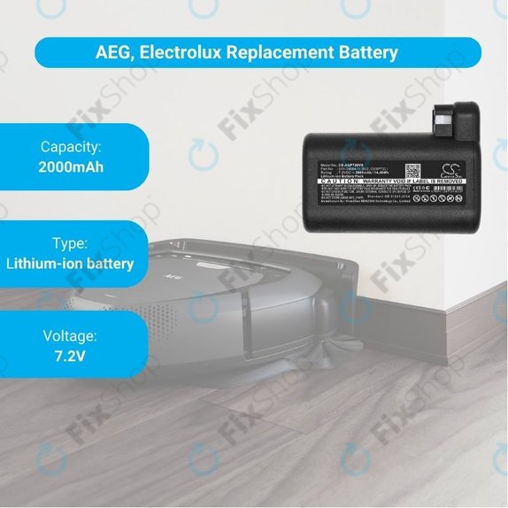 AEG série RX, Electrolux E, série P - Batterie S91-0400410-SU2, OSBP72LI, OSBP72LI25 2000mAh HQ