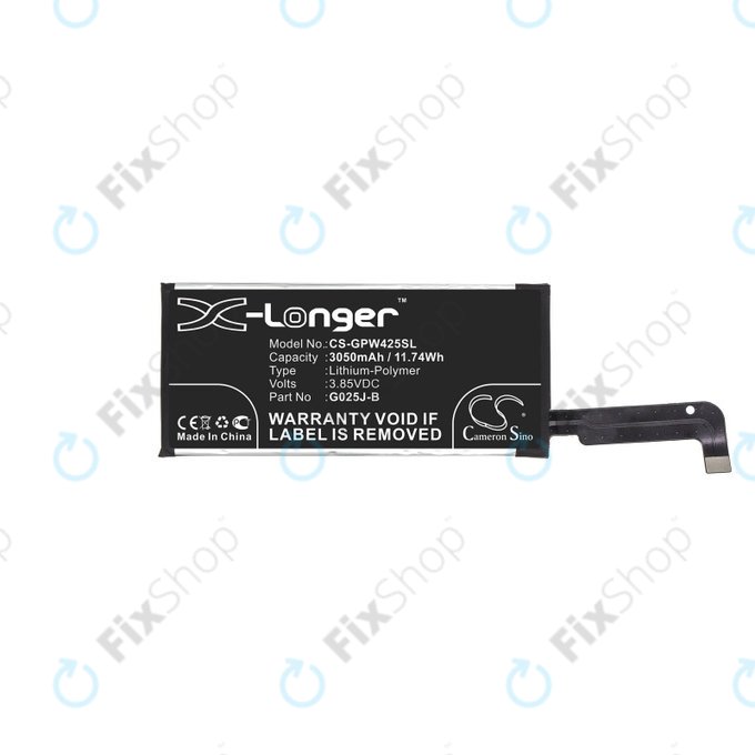 Batterie pour Google Pixel 4a 4G, 3050mAh, Li-Pol, 3.85 V, G025J-B, HQ