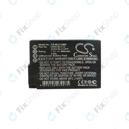 Leica Q, V-Lux 4 - Batterie BP-DC12 Li-Ion 800mAh HQ