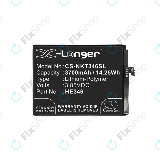 Batterie pour Nokia 7 Plus, 3700mAh, Li-Pol, 3.85 V, HE346, HQ