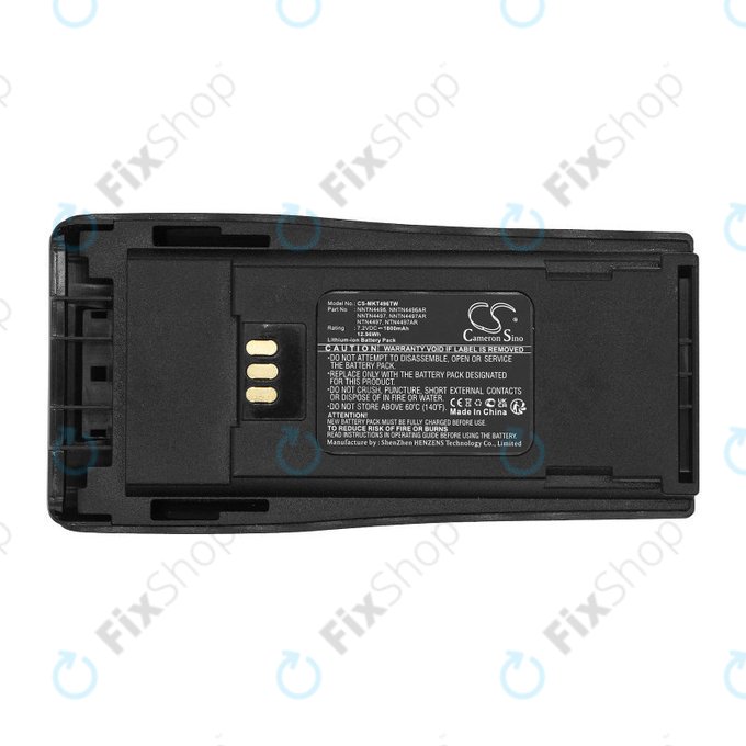 Batterie pour Motorola CP140, 150, 160, 200, DP1400, GP3188, 1800mAh, Li-Ion, 7.2V, NNTN4496, HQ