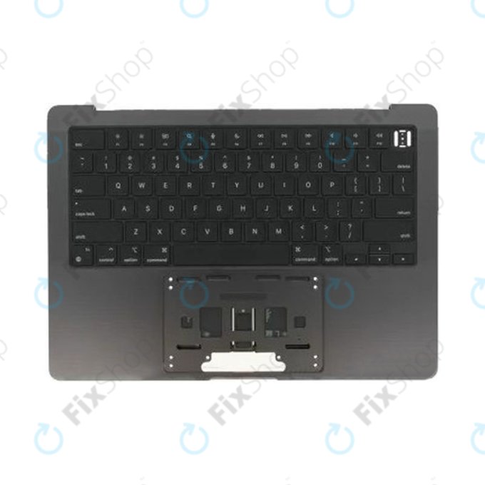 Cadre supérieur clavier pour MacBook Pro 14", A3185 (2024), avec clavier US et batterie, Space Black, 661-50210, Genuine Apple