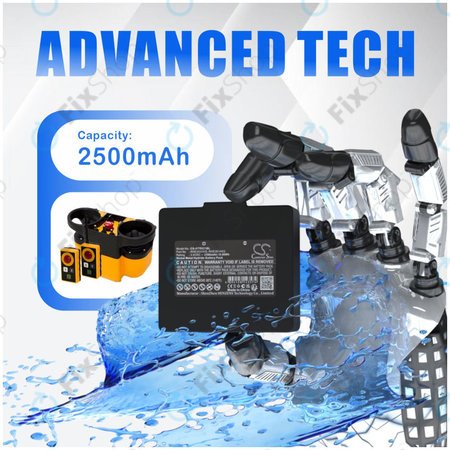 Batterie pour Hetronic, 2500mAh, Ni-MH, 3.6V, RHE3620KG, HQ