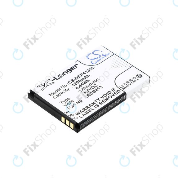Batterie pour Doro Primo 406, 413, 414, 1200mAh, Li-Ion, 3.7 V, RCB413, HQ