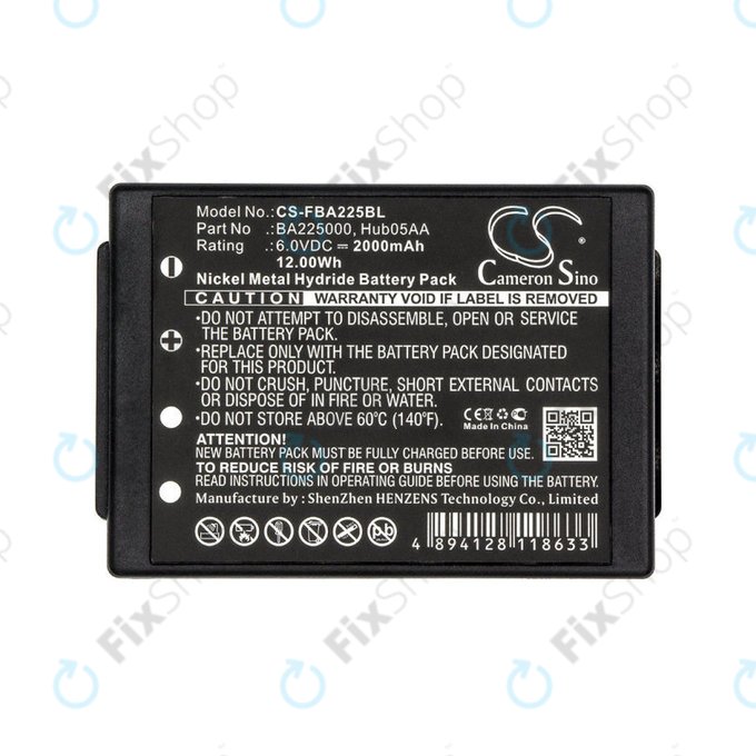 Batterie pour HBC Linus 6, Spectrum 1, 2, A, B, 2000mAh, Ni-MH, 6V, BA225000, HQ