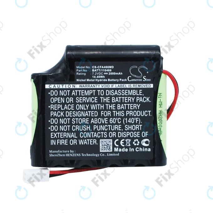 Batterie pour Cefarm Rehab 4, Stimulator Globus Mystim, 2000mAh, Ni-MH, 7.2V, BATT/110466, HQ