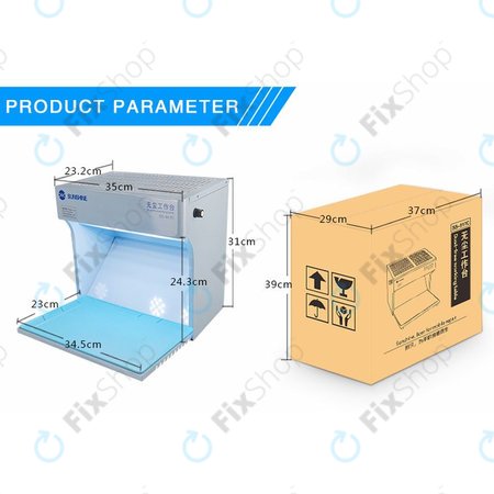 Sunshine SS-917C - Banc de travail sans poussière pour réparations
