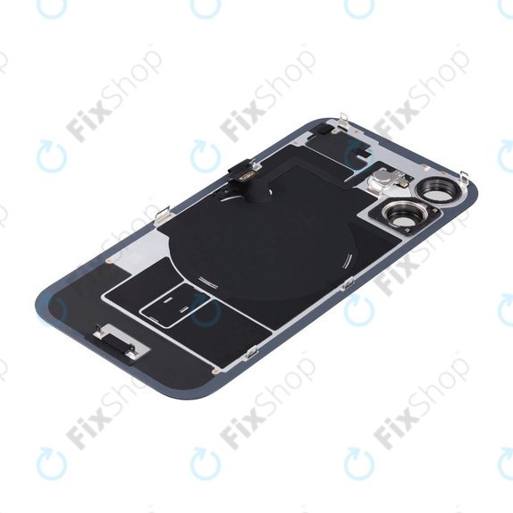 Apple iPhone 16 Plus - Verre de la coque arriere + Verre de caméra + Plaque en métal + Aimants MagSafe + Câble flexible (Black)