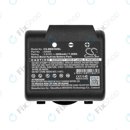Batterie pour Imet BE5500, 2000mAh, Ni-MH, 3.6V, AS060, HQ