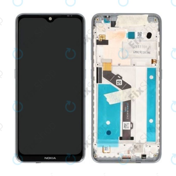 Nokia 7.2 - Écran LCD + Écran tactile + Cadre (Ice) - 5079AA000076 Genuine Service Pack