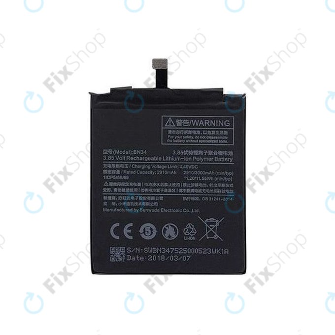 Xiaomi Redmi 5A - Batterie BN34 3000mAh