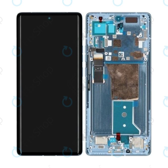 Motorola Edge 40 Pro - Écran LCD + Écran tactile + Cadre (Bleu lunaire) - 5D68C21987 Genuine Service Pack