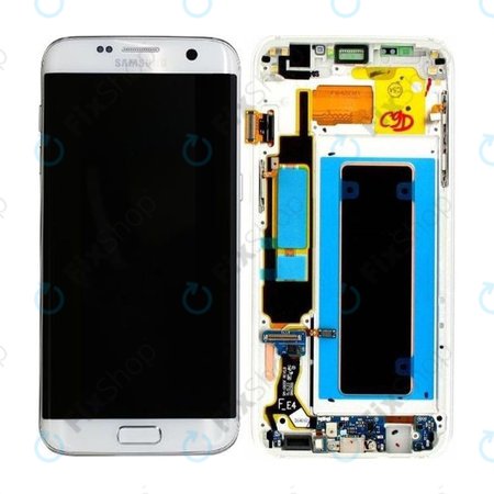 Samsung Galaxy S7 Edge G935F - Ecran LCD + Vitre Tactile + Cadre (Blanc) - GH97-18533D, GH97-18594D, GH97-18767D Genuine Service Pack