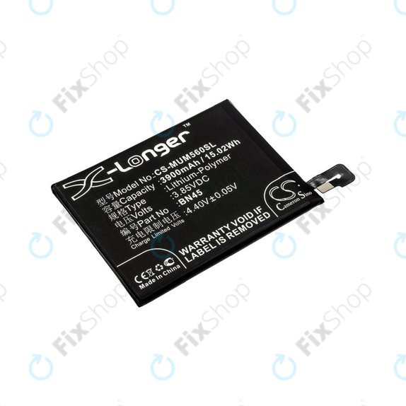 Batterie pour Xiaomi Redmi Note 5, Redmi Note 5 Pro, 3900mAh, Li-Pol, 3.85 V, BN45, HQ