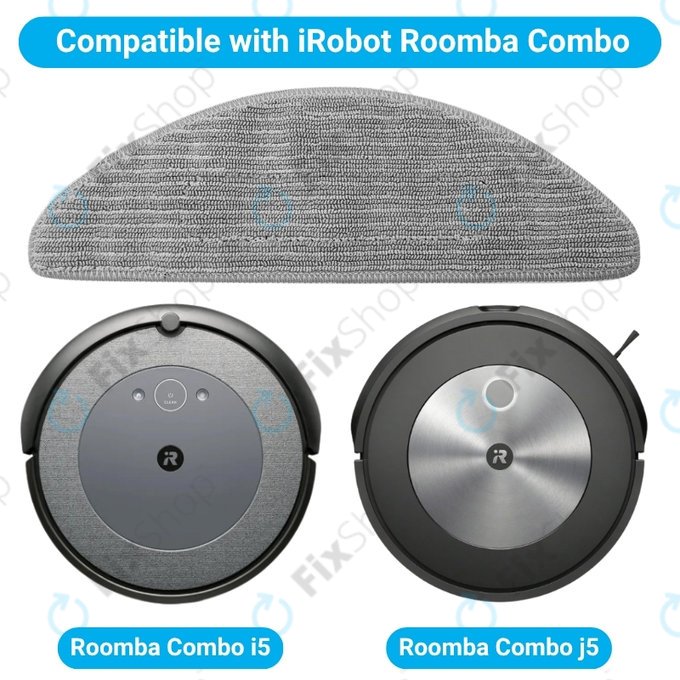 Chiffon de vadrouille, 2 pièces pour iRobot Roomba Combo i5, j5