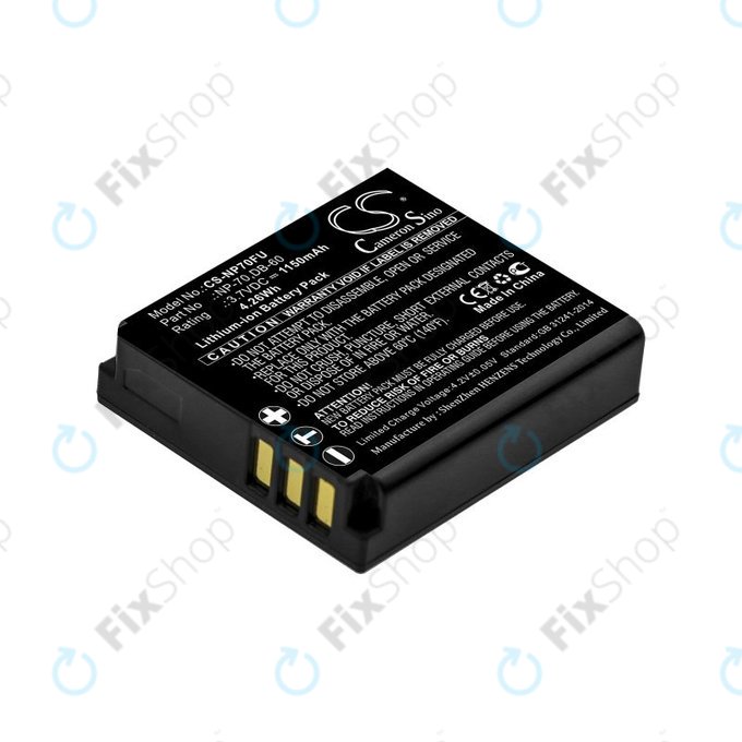 Batterie pour Panasonic Lumix DMC-FX01, 1150mAh, Li-Ion, 3.7V, CGA-S005, HQ