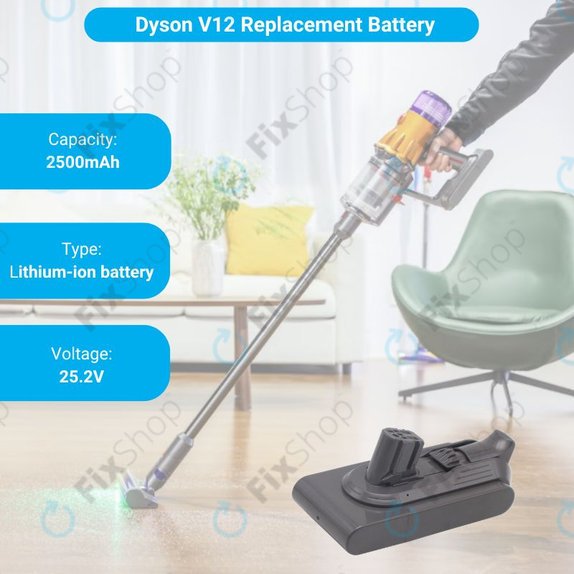 Dyson V12 - Batterie 965470-01 Li-Ion 25.2V 2500mAh