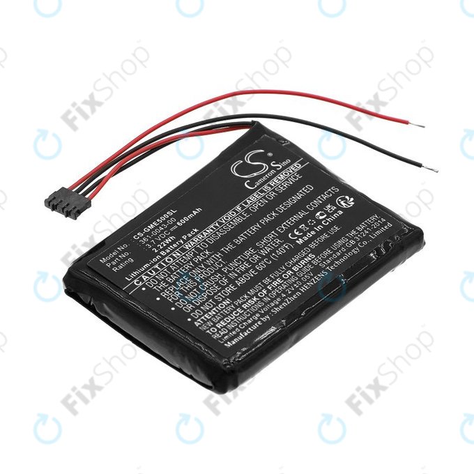 Batterie pour Garmin Edge 500, 600mAh, Li-Ion, 3.7V, 361-0043-00, HQ