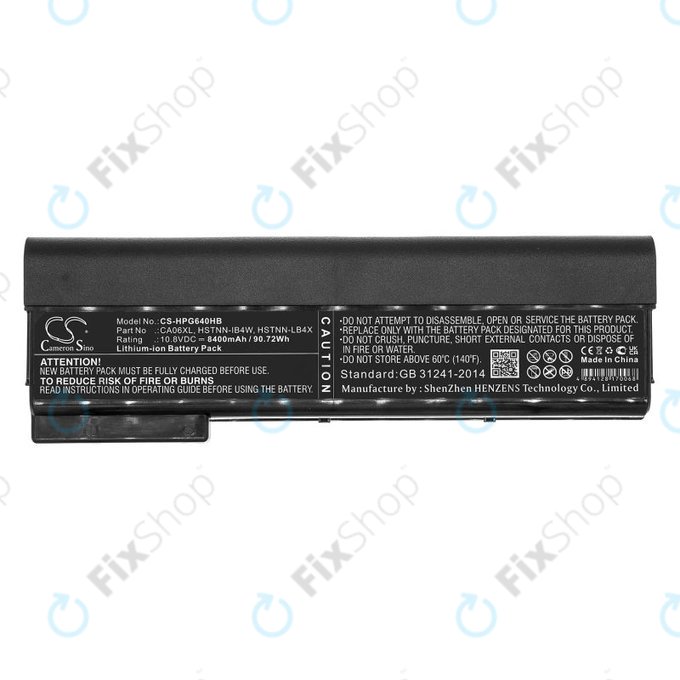 Batterie pour HP ProBook 640 G1, 650 G1, 655 G1, 645 G1, 8400mAh, Li-Ion, 10.8V, CA06XL, HQ