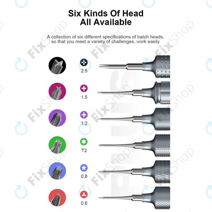 Mechanic KING KONG+ - Set de tournevis Torx, Tri-point, Cross - 6pcs