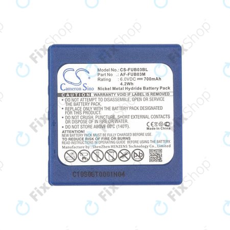 Batterie pour HBC Fub3a, 700mAh, Ni-MH, 6V, AF-FUB03M, HQ